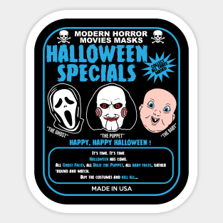 Halloween Specials Modern horror masks Sticker